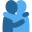 Emoticon people hugging