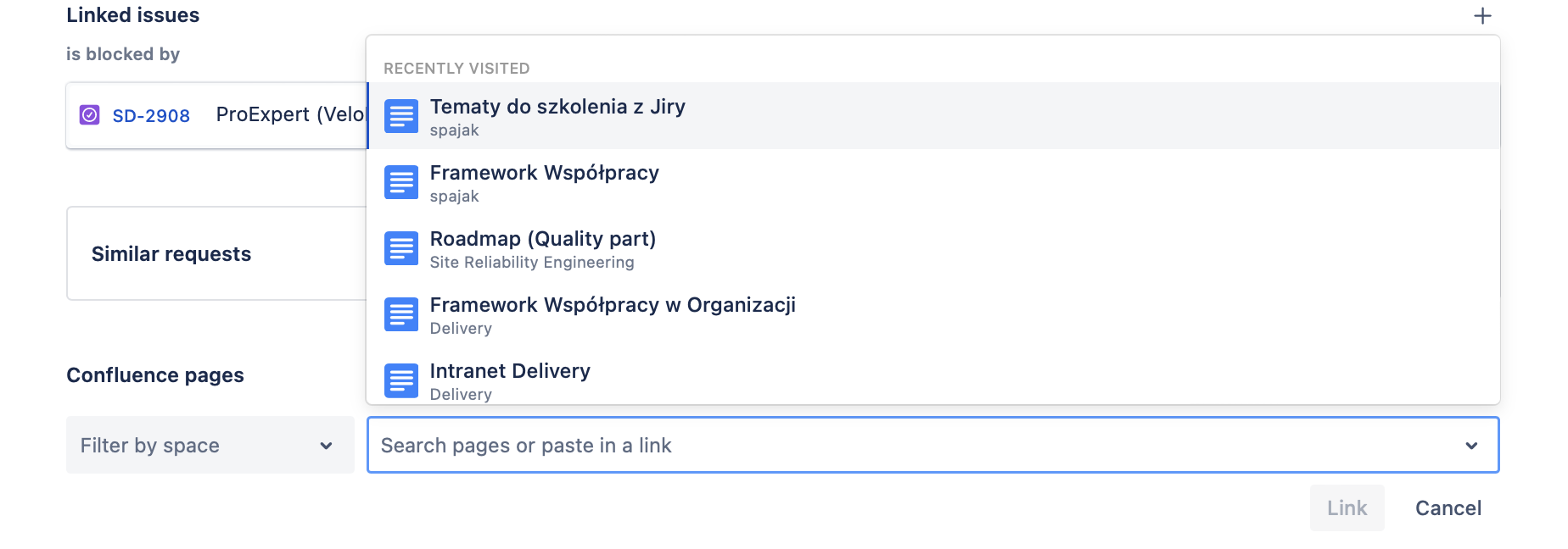 Issue search for page