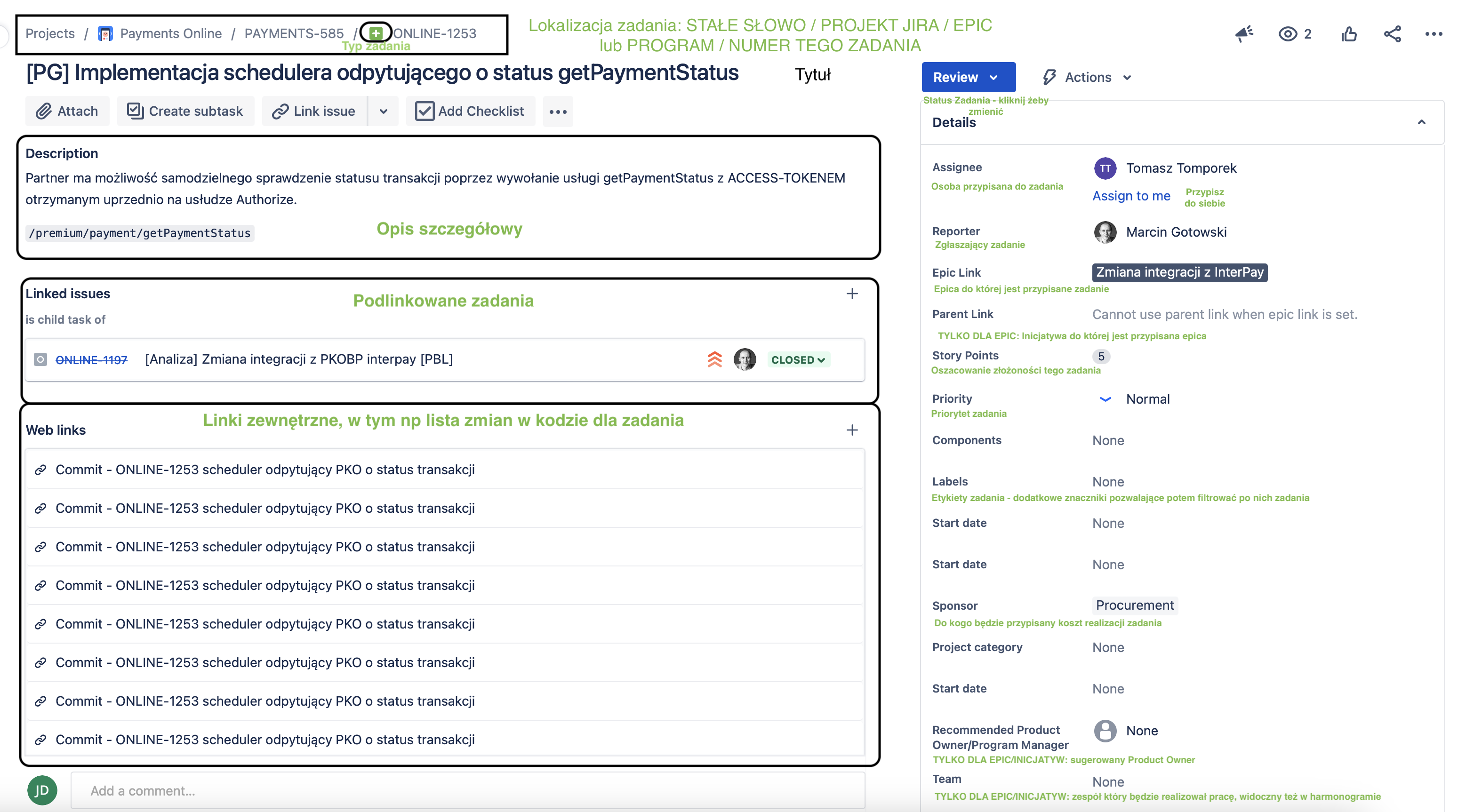 Issue view explained 1